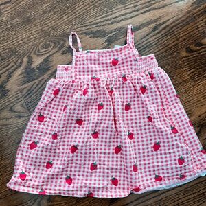 Zara - Strawberry Gingham Summer Dress (12-18M)